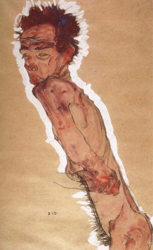 Egon Schiele Naked Self-portrait oil painting image